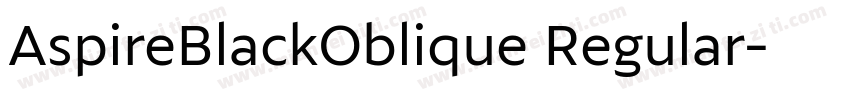 AspireBlackOblique Regular字体转换